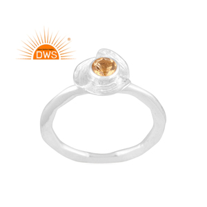 Best Selling Fine Sterling Silver Natural Citrine Gemstone <b>Statement</b> <b>Ring</b> Custom Jewelry Manufacturer - Product Image 1