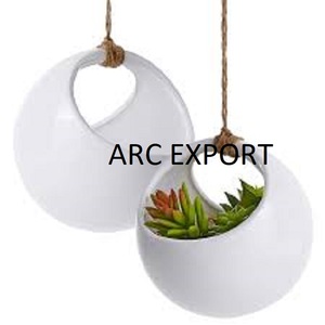 Jardinières à Fleurs Rondes en Métal de Couleur Blanche et Dorée pour la Maison Jardinières Décoratives d'Intérieur et d'Extérieur, Nouveau Design - Product Image 4