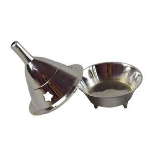 La plus nouvelle conception de décor à la maison de brûleur d'encens de cône d'argent avec le support d'encens de conception de finition plaquée pour le parfum - Product Image 3