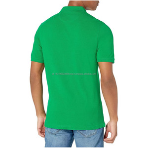 Transpirable última moda hombres Polo camiseta con manga corta de alta calidad logotipo personalizado impresión Material de algodón hombres Polo camisa - Product Image 5