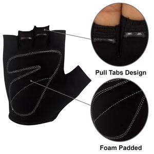 Guantes de nailon de medio dedo para hombre y mujer, unisex, con palma de gamuza y relleno de gel de sílice para ciclismo, entrenamiento y ciclismo - Product Image 2