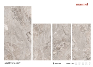 Antabrescian 600x1200mm Carreaux de porcelaine émaillée grise 9mm d'épaisseur Carreaux antibactériens antidérapants de conception européenne moderne Intérieur - Product Image 2