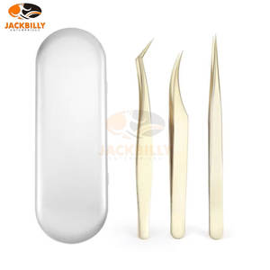 Pinzas para extensión de pestañas Etiqueta privada con logotipo personalizado y color Semi curvado OEM envío rápido probado a mano - Product Image 5