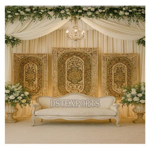 Walima ตกแต่งเวทีกลางคืนกรอบไม้ UK ราคาโรงงานโดยตรงแผงฉากหลังของนักออกแบบ nikkah อุปกรณ์ตกแต่งสำหรับติดตั้ง - Product Image 1