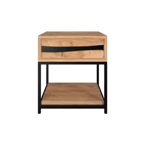 Mesita de noche de madera maciza de diseño nórdico, MDF para apartamento pequeño, dormitorio, sala de estar, fábrica al por mayor, muebles de dormitorio - Product Image 1