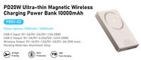 Batterie externe portable magnétique à charge rapide PD 22,5 W avec affichage numérique pour smartphone – Vente en gros