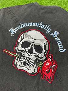 T-shirt Boxy surdimensionné sur mesure court unisexe Vintage 2 pièces ensemble été Streetwear survêtement à manches courtes t-shirt court grande taille - Product Image 5