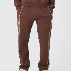 Ensemble de survêtements amples en molleton de coton style streetwear, uni, personnalisable par impression DTG, épais, délavé à l'acide pour hommes 2026 - Product Image 3