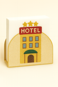 Venta caliente soporte de tejido con cuentas comida rápida tema Chips Soda diseño decorativo servilletero artesanal bordado de cuentas Decoración de mesa - Product Image 6