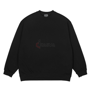 Sweat-shirt en molleton à col rond surdimensionné, polyester et coton, impression numérique de logo personnalisé, pull d'hiver, vente en gros OEM - Product Image 1