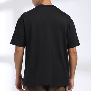 เสื้อถักคอตตอน 100% คุณภาพสูง ทรงหลวม ไหล่ตก ไซส์ใหญ่ สำหรับงานทางการ  แขนสั้น แต่งขอบตัดสี  รับสกรีนลายตามสั่ง - Product Image 2