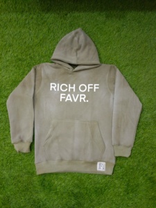 เสื้อฮู้ดซักกรดออกแบบได้ตามต้องการเสื้อมีฮู้ดผ้าฝ้าย100% ปักลายสตรีทแวร์เสื้อสวมหัวซักหินขนาด XL - Product Image 4