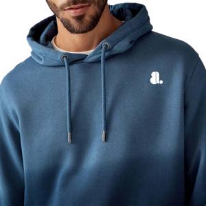 Sudadera con Capucha de Algodón para Hombre, Gruesa, de Invierno, con Forro Polar, Diseño de Logotipo Bordado con Pedrería, Patrón Sólido en la Parte Delantera - Product Image 4