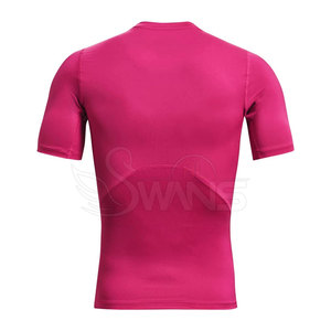 2024 T-shirt de compression de gymnastique pour hommes Tops serrés à séchage rapide avec manches complètes et hauts de compression imprimés à motif solide - Product Image 2
