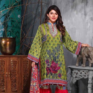 Traje de viscosa bordado Tawakkal Azure - 3977-B - Product Image 1