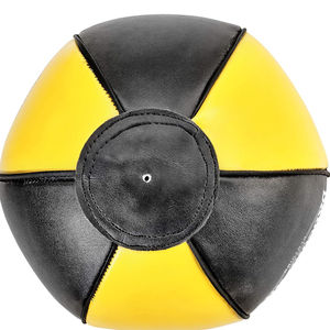 2026 Meilleur Sac de Frappe Lourd Classique en Cuir Jaune et Noir, Haute Qualité, Écologique, Léger, pour Entraînement de Vitesse de Boxe, OEM - Product Image 5