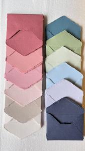 Papier fait main et enveloppes bordées Deckle aux couleurs pastel douces - Product Image 2