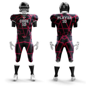 Conjunto de ropa de fútbol americano de manga corta transpirable con logotipo personalizado al por mayor, uniformes de calidad superior de talla grande a bajo precio - Product Image 1