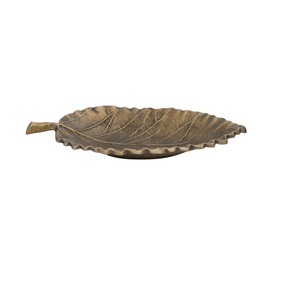 Bandeja de hojas de aluminio de primera calidad, bandeja de servicio decorativa de Metal artesanal para bodas, bandeja de servicio de mesa de alta calidad - Product Image 3