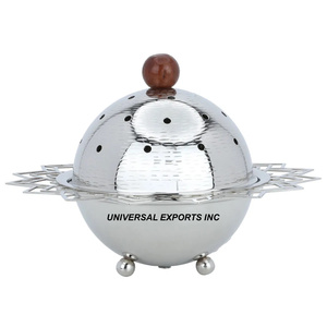 Wooden Walnut Bakhoor Round Shape Designer Luxury <b>Incense</b> <b>Holder</b> Hot Selling Tabletop Wooden Mubkhar - Product Image 3