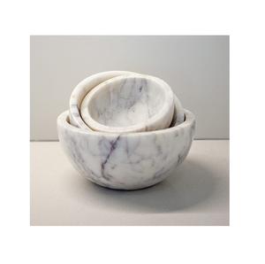 Large Round Size Pure <b>White</b> Marble <b>Serving</b> <b>Bowl</b> Single Pice With Standard Quality and Material at Very Affordable Price - Product Image 6