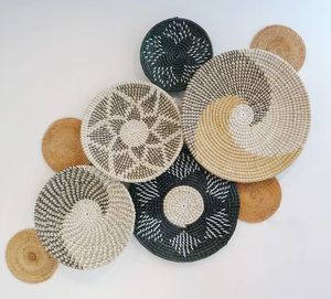 Set of 9 <b>Baskets</b> for Boho <b>Wall</b> Decor - Product Image 1