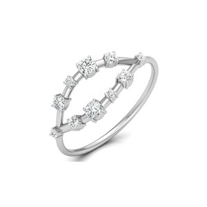 Avarta Bijoux Bague en or blanc 14 carats DUPLE 9 À 5 WORKWEAR Lab Grown Diamond RING - Product Image 3