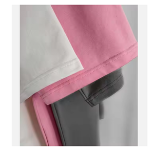 Camisetas de manga corta de alta calidad para mujer, camiseta de manga corta transpirable de longitud media holgada con estampado personalizado de Bangladesh - Product Image 4