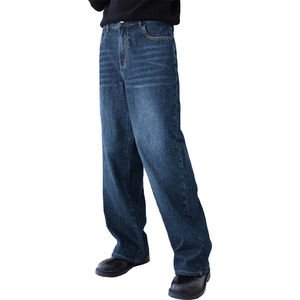 Jean d'hiver délavé pour homme, tendance et durable, 100 % coton, écologique, respirant, pantalon en denim à la mode, vente en gros - Product Image 2