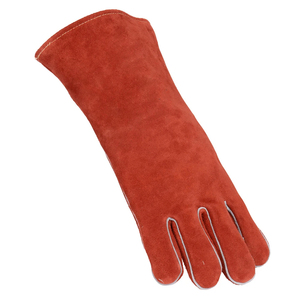 Guantes de trabajo de soldadura de doble panel de piel de vaca de alta calidad para adultos guantes de soldadura de cuero de grano de oveja Unisex - Product Image 5