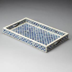 Bandeja Decorativa con Incrustaciones de Hueso para Decoración del Hogar y Uso en Servir, al Mejor Precio, Bandeja Artesanal con Incrustaciones de Hueso - Product Image 2