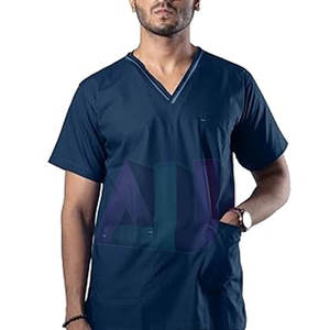 Ensemble de blouses médicales pour hommes en coton extensible moderne, look élégant, ajustement confortable, léger, écologique, utilisation hospitalière, tissu à séchage rapide - Product Image 3