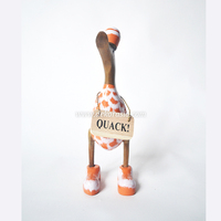 Figurine de canard en bambou écologique faite à la main avec couleur personnalisée et design artistique moderne pour cadeaux d'anniversaire et décoration intérieure
