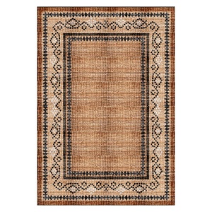 Tapis de salon en chenille antidérapant, imprimé numériquement, motif médaillon traditionnel rouge bordeaux, lavable en machine, vente en gros RUGS DEPOT LXDP-0077 - Product Image 1