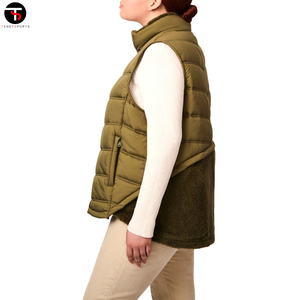 Gilet en coton coupe-vent de haute qualité pour femmes Gilet en duvet respirant avec design élégant Logo personnalisé en vente - Product Image 6