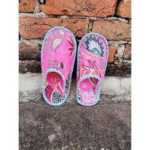 Chaussures d'hiver pour chambre à coucher, pantoufles 100% en coton avec coutures horizontales, pantoufles en tissu de coton pour maison et maison - Product Image 3