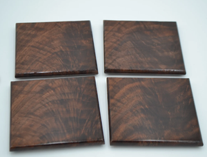 Sous-verres de service à thé imprimés en bois de manguier et d'acacia faits à la main en gros, 4 pièces pour la maison et la cuisine - Product Image 3