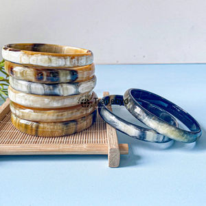 กำไลข้อมือฮอร์นธรรมชาติสุดหรูทำด้วยมือสไตล์ช่างฝีมือเครื่องประดับแฟชั่นพรีเมี่ยมสำหรับทุกเพศของขวัญหลายขนาด - Product Image 3