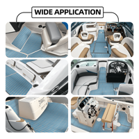 Yachts résistants aux UV personnalisés ponton de mer antidérapant motif losange bleu accessoires de terrasse de bateau de yacht tapis de sol en mousse Eva