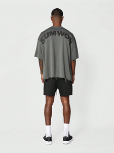 Camiseta de Verano al por Mayor con Logotipo Personalizado, Manga Corta, 100% Algodón, Alta Calidad, Hombros Caídos, Estilo Vintage para Hombre - Product Image 4