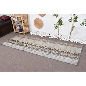 พรมขนสัตว์คลาสสิกวินเทจ7.3ft 2.7 x ดีไซน์แบบปะต่อสีน้ำตาลเบจพรมกำมะหยี่มีแผ่นยางรองสำหรับห้องโถง - Product Image 3