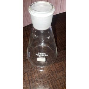 Fiole Erlenmeyer en verre borosilicaté de 250 ml, fiole volumétrique conique avec joint pour usage chimique - Product Image 1