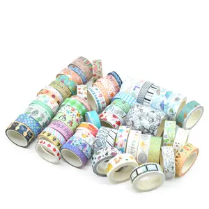 Bajo MOQ productos promocionales 2024 regalos novedosos impresión personalizada cinta Washi de colores decoración enmascarar estrella hoja Washi cinta adhesiva