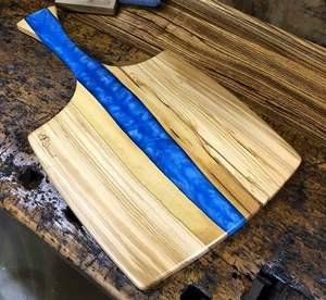 Planche à fromage en résine Planches à découper en résine en bois Forme personnalisée avec décor de cuisine multicolore restaurant - Product Image 2