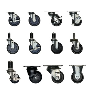 25MM 30MM 40MM Durchmesser Feststehende Plattengleitrollen für Möbel, Einweg-Rollen, Schwarze und Weiße PP-Räder - Product Image 6