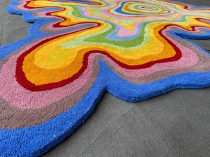 Alfombra de algodón hecha a mano azul marino 9x12 de alta calidad, patrón Beige tejido, respetuoso con el medio ambiente, para mascotas, uso doméstico, ejercicio, pasillo para adolescentes - Product Image 5