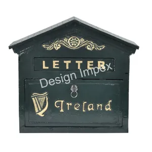 고급 주철 IRISH 포스트 박스 블랙 야외 아일랜드 가장 트렌딩 스트리트 메일 저렴한 가격에 편지 우체통