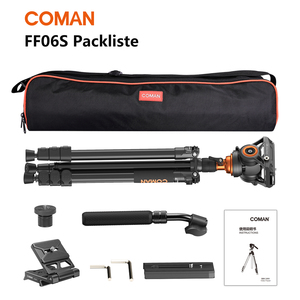 COMAN FF06S Q6 tête fluide trépied vidéo 8kg charge monopode détachable pour <span class=keywords><strong>Manfrotto</strong></span> DJI RS2 RS3 RS4 trépied à plaque de dégagement rapide - Product Image 6