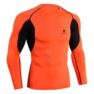 Men's Regular Sleeve Compression Workout T-<b>Shirts</b>-Spandex/Polyester Quick Dry & <b>Moisture</b>-<b>Wicking</b> Wholesale Fitness Clothing - Product Image 3