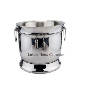 Modern Wholesale <b>Ice</b> Chiller and Cooler Silver Color Shiny Polished Handmade <b>Ice</b> <b>Bucket</b> and Champagne Storage Organization Tubs - Product Image 3